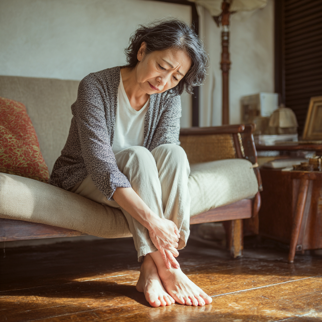 寒さで身体が固まるイメージ